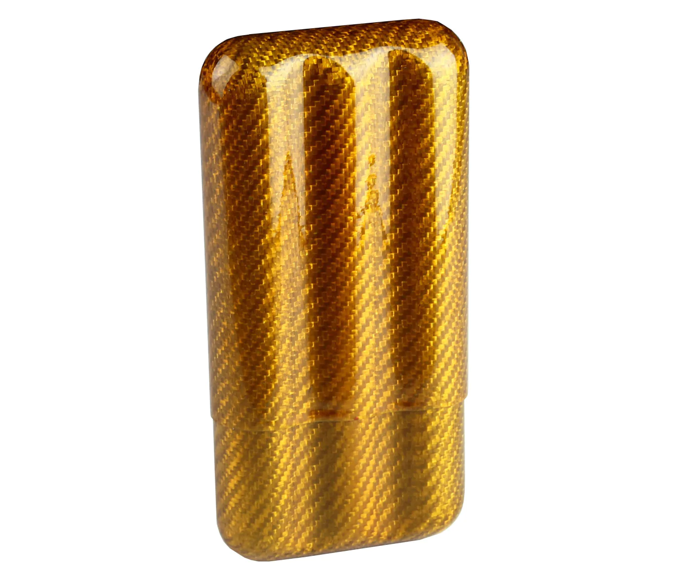 アドリニ カーボンファイバー シガーケース 3本用 ゴールド 最低価格でオンライン購入