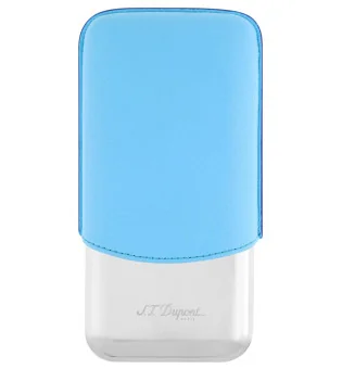 S.T. Dupont シガーケース 3本用 ターコイズクローム 183364