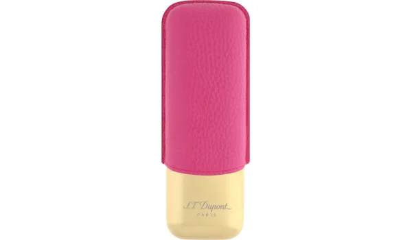 S.T. Dupont シガーケース 葉巻2本用 ピンク/ゴールド 183245