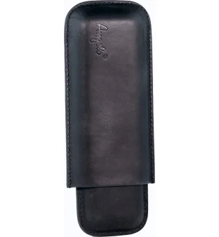 Angelo シガーケース レザー ブラック 2本用