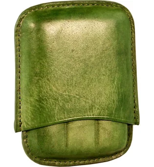 Angelo シガーケース レザー グリーン 3本用