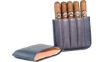 Angelo シガーケース レザー ブルーグレー 5本用