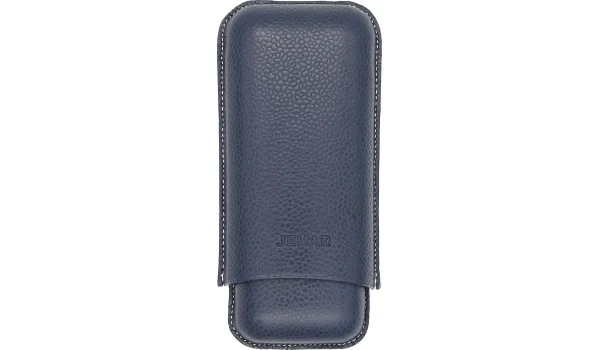 Jemar レザー ダブルシガーケース Edge Beruga ブルー 464/2