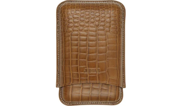 Jemar レザー トリプルシガーケース Coco キャメル 464/3