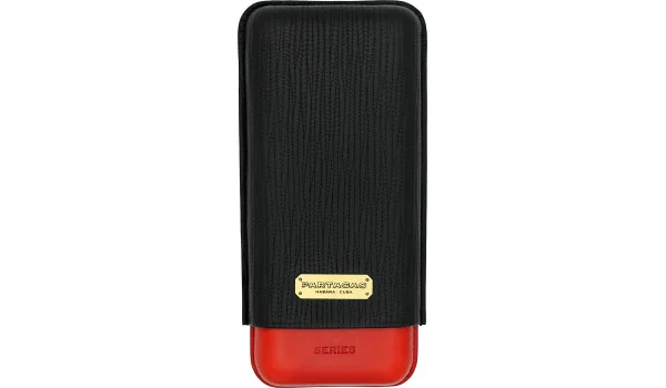 パルタガス トリプルシガーレザーケース　ブラック＆レッド フォト 2