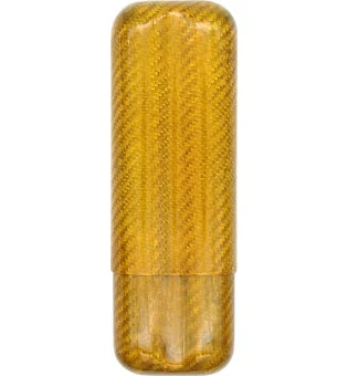 カーボンファイバー シガーケース ゴールド 57リングゲージ 2本用