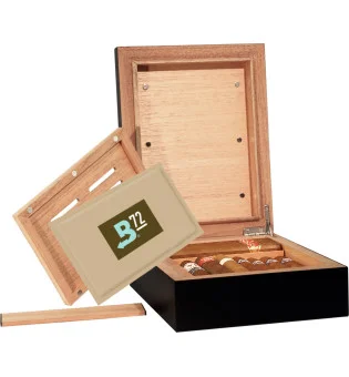 BigSmoke Humidor Mini Black Bovedaパック72%付き