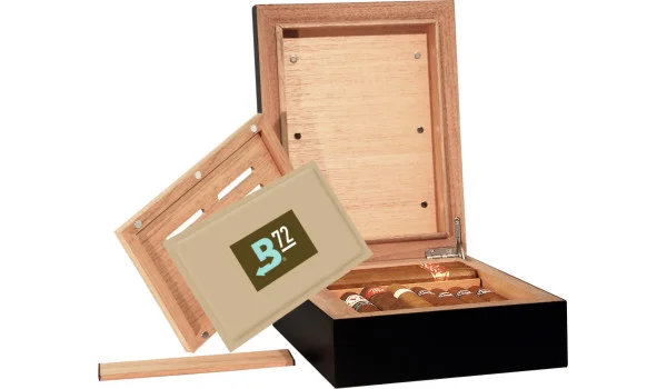 BigSmoke Humidor Mini Black Bovedaパック72%付き
