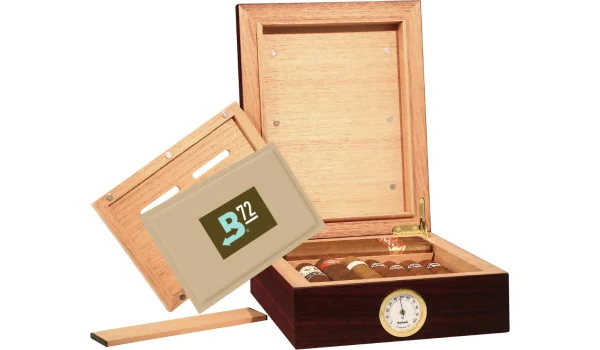BigSmoke Humidor Mini Brown Bovedaパック72%付き